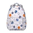 thumbnail image 1 of Basketball Students Backpack Baseball Football Soccer Ball Game Sports School Bag with Training Design, Durable and Adjustable Strap, 1 of 5