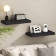 thumbnail image 2 of Furinno TANNA Set of 2 12x24 2" Thick Wall Shelf Invisible Bracket Americano, 2 of 4