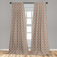 thumbnail image 4 of Ambesonne Victorian Curtains, Flower Like Vintage Art, Pair of 28"x84", Pale Sky Blue Coral, 4 of 4