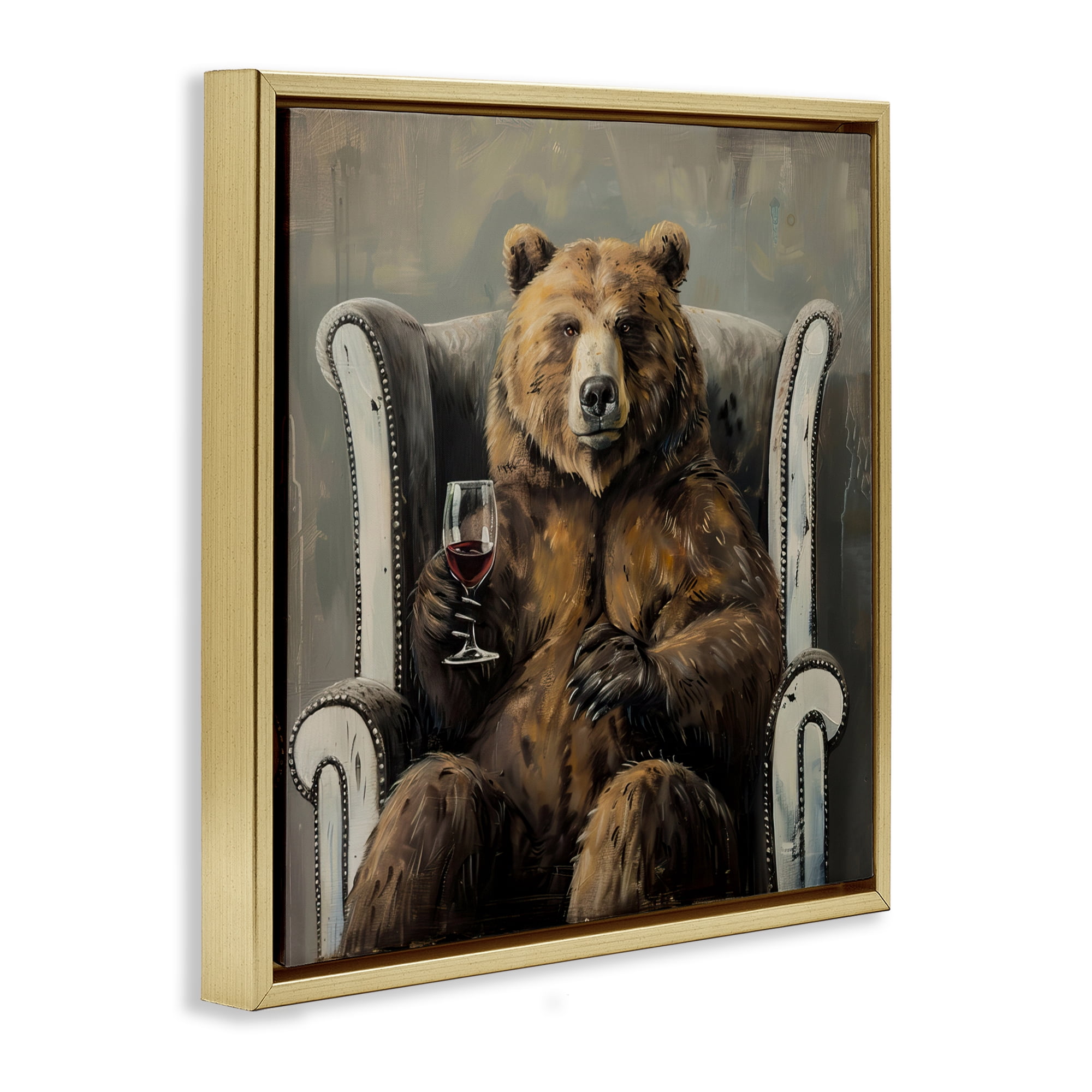 Stupell Industries It Was A Rough Day Gold Framed Floater Canvas Wall Art, design by Tina LeCour