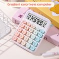 thumbnail image 2 of Mistaha Gradient Color Calculator with Large Circular Keys - Mechanical Keyboard/ 12-Digit Display - Ideal for Office, Accounting, and Students (1*AAA Powered) - Gradient Purple - Battery Not Included, 2 of 6