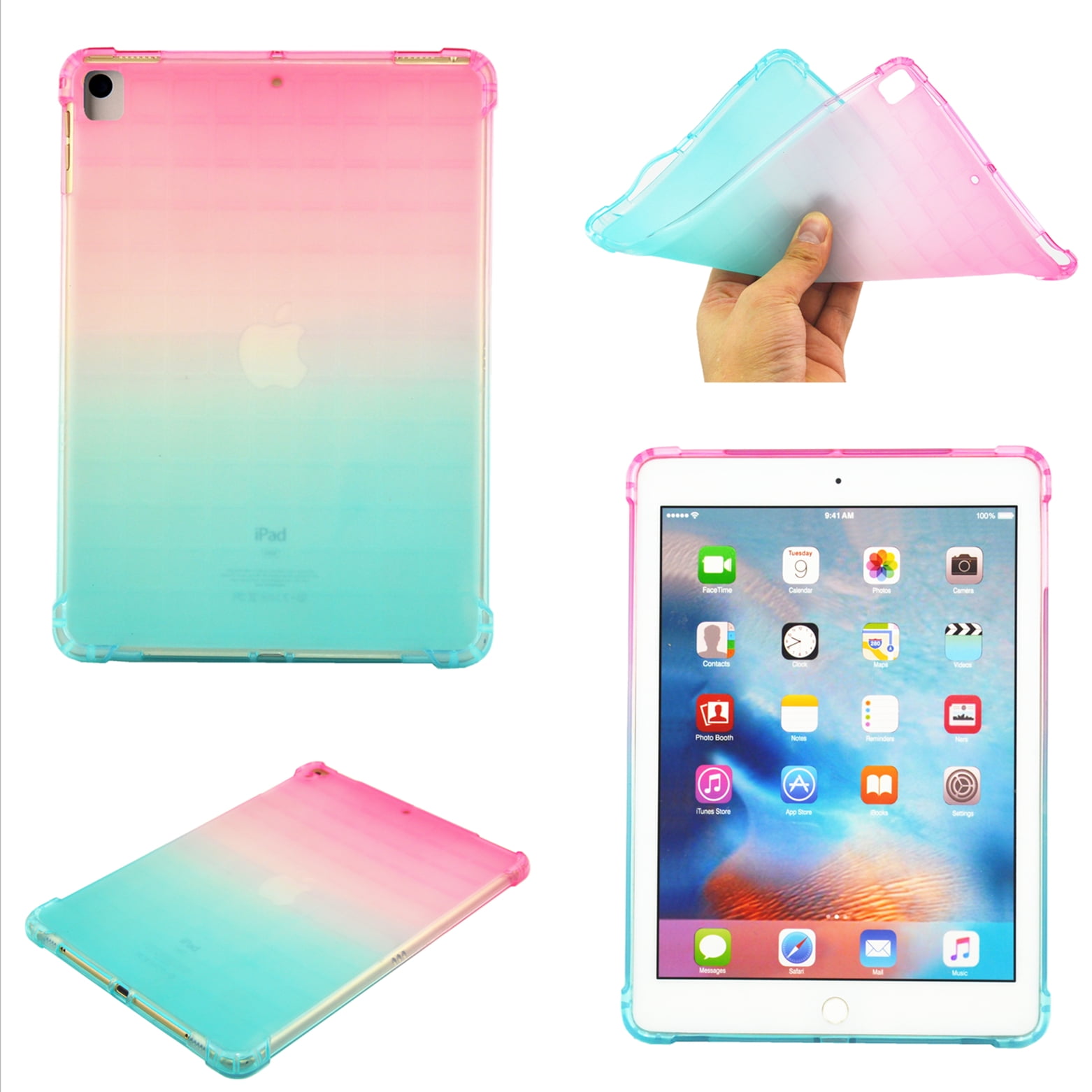 Rainbow Translucent Back Cover Case for Apple 10.2-inch iPad (9th/8th/7th  Gen - 2021 2020 2018 Release) Tablet - TECH CIRCLE Slim Thin Lightweight  Case Protective Cute Back Cover (Pink Green) - Walmart.com