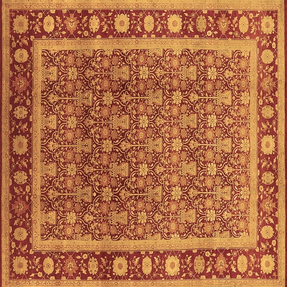Ahgly Company Indoor Square Oriental Brown Traditional Area Rugs, 4' Square