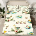 thumbnail image 2 of jejeloiu Cute Cartoon Duck Bed Sheets,Watercolor Ink Painting King Sheets,Rustic Farm Animal Sheet Set For Girls Teens,Super Cozy Room Decor,4pcs, 2 of 7