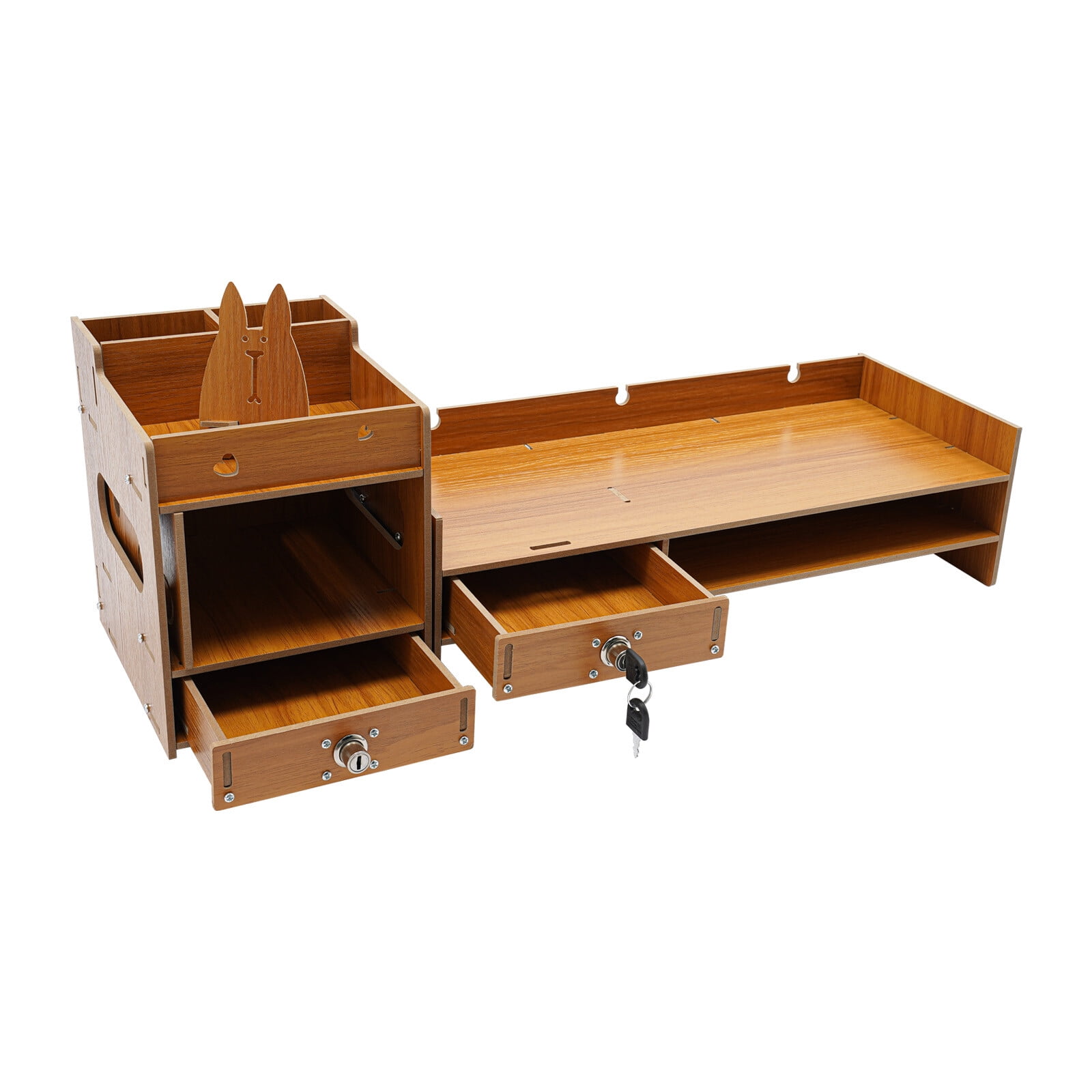 Minimalism Classy Monitor Stand Riser Wood Color Computer Monitor Riser Stand