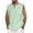 Green, variant on AOOCHASLIY Mens T-shirts Short Sleeve Men Casual Summer Cotton And Linen Solid V-Neck Tie Pocket Sleeveless Tank Tops