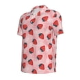 thumbnail image 2 of Balery Strawberries Printed Men’s Short Sleeve Polo Shirt, Midweight Men's Shirt,Golf Polo shirts -XX-Large, 2 of 9