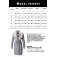 thumbnail image 6 of Giolshon Women's Faux Suede Long Jacket Lapel Outwear Trench Coat Cardigan with Detachable Faux Fur Collar XXL, 6 of 7