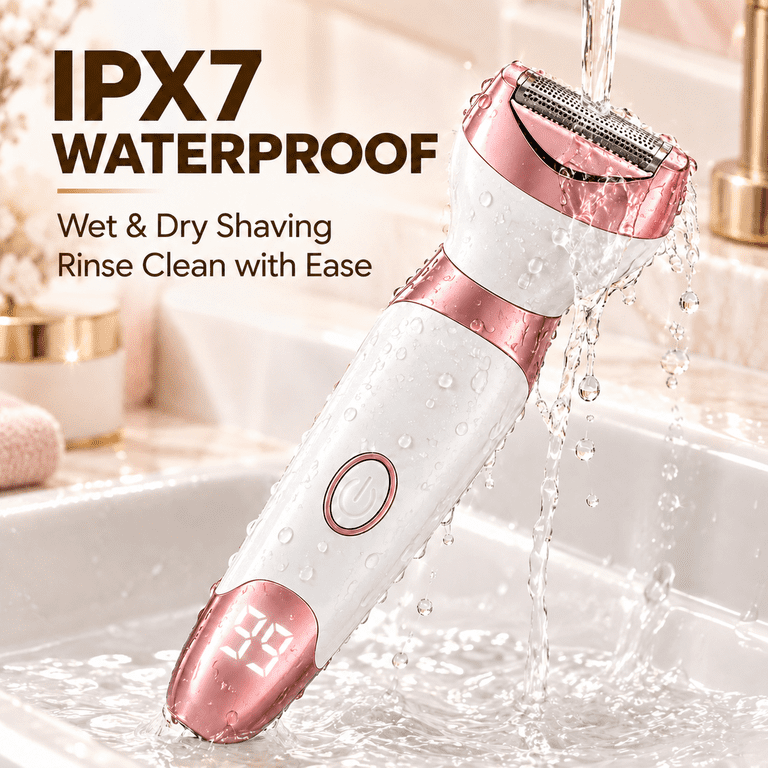 Obacre 5-in-1 Electric Razor for Women, IPX7 Waterproof with LED photo 7