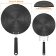 thumbnail image 2 of Induction Adapter Plate Double Sided Heat Diffuser Plate with Handle Non Slip Heat Conduction Plate Aluminium Alloy Heat Diffusion Plate Induction Cooktop Converter Plate for Glass Cookware, 2 of 7