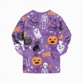 thumbnail image 6 of KPVEVIQ Girls Boys Halloween Pajamas Set Sleepwear Pumpkin Pjs Toddler Ghost Graphic Long Sleeve Jammies Kids Sleepwear,8-9 Y, 6 of 9