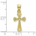 thumbnail image 3 of 10K Yellow Gold Solid Textured Cross Charm (20.3 X 11) Made In United States 10k8349, 3 of 5