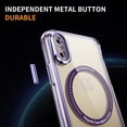 thumbnail image 3 of Decase Magnetic Case for iPhone XS Max,Compatible with Mag-safe,Military-Grade Protection,Slim Stylish Non-Yellowing Shockproof Case for iPhone XS Max,Clear Anti-Scratch Back Cover,Purple, 3 of 8
