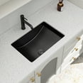 thumbnail image 4 of LOGMEY 21" Black Undermount Ceramic Bathroom Sink with Overflow - Scratch Resistant, Fits 20" Vanity, 1.75" Drain Ready, 4 of 10