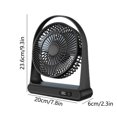 thumbnail image 3 of Needhep Quiet Set Whole Room Tower Fan USB-C Corded Powered Mini USB Fan,Desk Fan With Light Clearance, Smart Fan for Bedroom, Air Cooling Fan for Room Bedroom (Black), 3 of 9