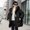 Black, variant on Liyamei Girls Hooded Padded Jacket with Zipper for Winter Warm Mid Length Coat Size 3-4 Years