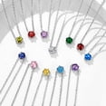 thumbnail image 6 of ChicSilver Solid 925 Sterling Silver Round Birthstone Necklace for Women Solitaire 1Carat (6.5mm) Cubic Zirconia Dainty Choker Necklace Christmas Valentines Birthday Graduation Gifts for Her, 6 of 10