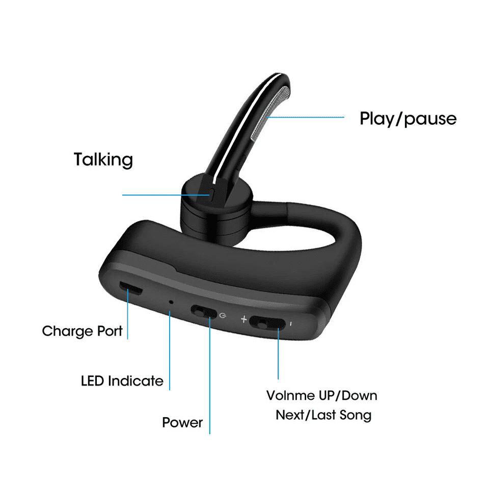 E EYAFA Wireless Bluetooth Walkie Talkie Headset Earpiece Microphone PTT Two Way Radio for Kenwood KPG/Kenwood TH/Kenwood TK/BAOFENG/HYT