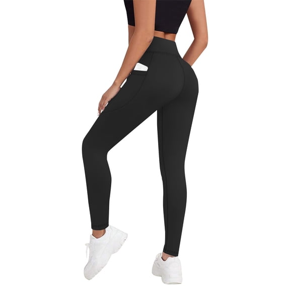 iHPH7 Leggins Tummy Control Opaque Slim Leggings with Pockets for Women Celsior Compression Leggings Anti Cellulite Leggings 2026 Fashion Yoga Pants with Pockets for Women Black L