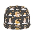 thumbnail image 2 of Gaeub Cute Bee Gnome Flat Bill Snapback Hats Baseball Caps with Adjustable for Running Workouts and Outdoor Activities, 2 of 9
