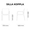 thumbnail image 3 of Lagoon Silla de Comedor Tipo Ratán para Exterior e Interior con Protección Solar UV, Modelo Koppla 7027 Lagoon  KOPPLA, 3 of 4