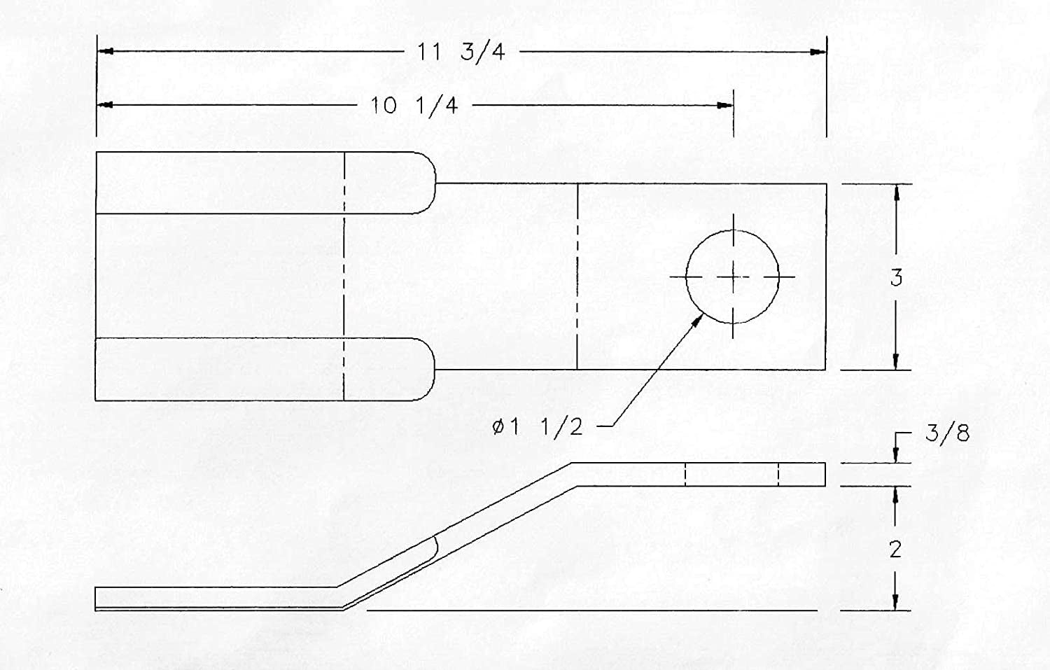 Rancher Supply Blades 3/8x3x12 DBL Edge Flat (Pair)