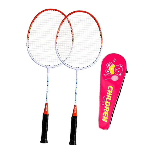 Almencla 2 Raquettes de Badminton pour Enfants Portable Parent-Enfant Jouet Interactif Badminton Rouge