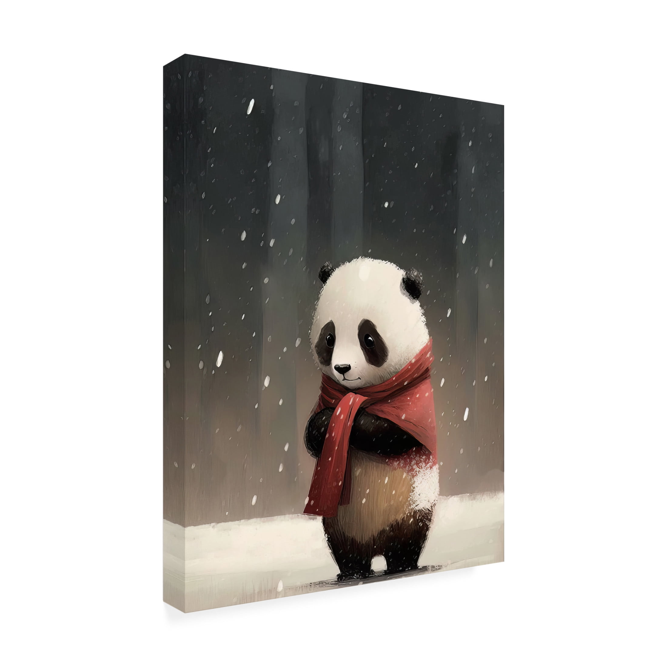 Canvas Wall Art - Bilge Paksoylu 'Panda 1' Wall Art for Living Room, Bedroom, or Office Décor by Trademark Fine Art - 14 x 19 Inches