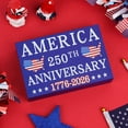 thumbnail image 6 of USA 250th Anniversary Wooden Sign Table Decor 7x4.7 inch, Patriotic Map 250 Years of Freedom Wooden Indoor Home Decoration ,4th of July Decor, 6 of 7