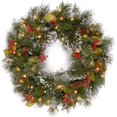 thumbnail image 1 of Corona de Navidad de Pino Invernal Artificial Preiluminada con Enchufe 24pulg Decoración Navideña National Tree Company WP1-300-24W-1, 1 of 2