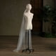 thumbnail image 2 of Zhuge Velo de novia corto con borde de encaje, velo de novia de tul suave con peine, blanco, 2 of 2