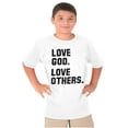 thumbnail image 3 of Love God and Others Christian Quote Crewneck T Shirts Boy Girl Teen Brisco Brands XS, 3 of 6
