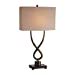 thumbnail image 3 of Uttermost 27811-1 Talema Aged Silver Leaf Table Lamp with Beige Linen Shade, 3 of 9