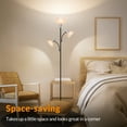 thumbnail image 6 of LEPOWER 3-Head LED Floor Lamp with Adjustable Reading Lights, 3000K Warm White, Modern Standing Lamp for Living Room, Bedroom, Office, Black, 6 of 9