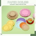 thumbnail image 5 of Uxcell Paper Doilies, Paper Lace Doilies Disposable Round Modern Decorative Placemats Bulk, Fit for Baked Food Orange 4.5 Inch, 5 of 7