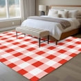 thumbnail image 5 of Rectangle Area Rug 5x8ft,Red Gingham Check Washable Carpet Non-Slip Runner Accent Rugs Indoor Floor Mat for Bedroom Living Room Decor,Gradient Buffalo Plaid, 5 of 9