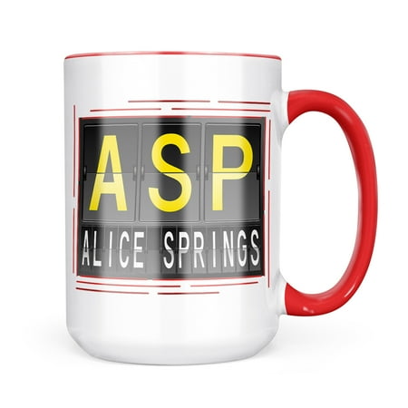 

Neonblond ASP Airport Code for Alice Springs Mug gift for Coffee Tea lovers