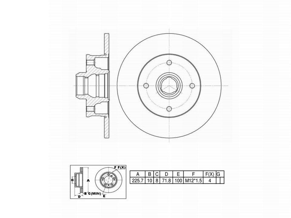 Winstop Brake Rotor and Hub Assembly, Rear WS234999, Volkswagen Jetta 1999-1985