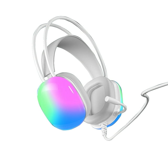 Gaming Headset with Microphone,7.1 Surround Sound Wired Gaming Headset with Rgb Lighting Usb Interface and Detachable Microphone for Enhanced Pc Gaming Experience,Microphone for Pc