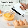 thumbnail image 3 of Lychee Hand Mixer Electric 7 Speeds, Portable Kitchen Handheld Blender for Easy Whipping Dough, Cream, Cakes & Whisking Egg, White, 3 of 4