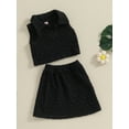 thumbnail image 3 of Bslissey Kids Baby Girls Skirt Set 18M 24M 3T 4T 5T 6T Solid Color Sleeveless Lapel Tank Tops and A-line Skirt 2Pcs Outfits Toddler Cute Clothes for Casual Daily, 3 of 8
