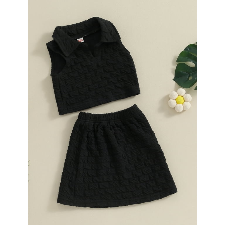 Black skirt outfit 2t hot sale