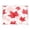 Red Maple Leaves Pattern, variant on Acrylic Tray Clear Serving Tray Rectangle Decorative Tray with Cut Handle Red Maple Leaves Pattern