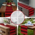 thumbnail image 5 of Burlap Table Runner 90 Inches Long,Red Black Buffalo Lattice Non-Slip Kitchen Table Runners for Dining Room Everyday Use Party Table Decorations Classic Modern Plaid, 5 of 9