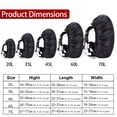 thumbnail image 5 of Mochila impermeable de 20 a 70 l con funda para lluvia, moderna, con letras de flores moradas, para deportes al aire libre, ciclismo, funda de seguridad para lluvia, para acampar y hacer senderismo, 5 of 5