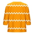thumbnail image 4 of Fiudx Ofertas Flash Del Día Solo En Línea Top de Camiseta con Cuello Redondo y Manga Farol Plisada con Lazo para Mujer, 4 of 5