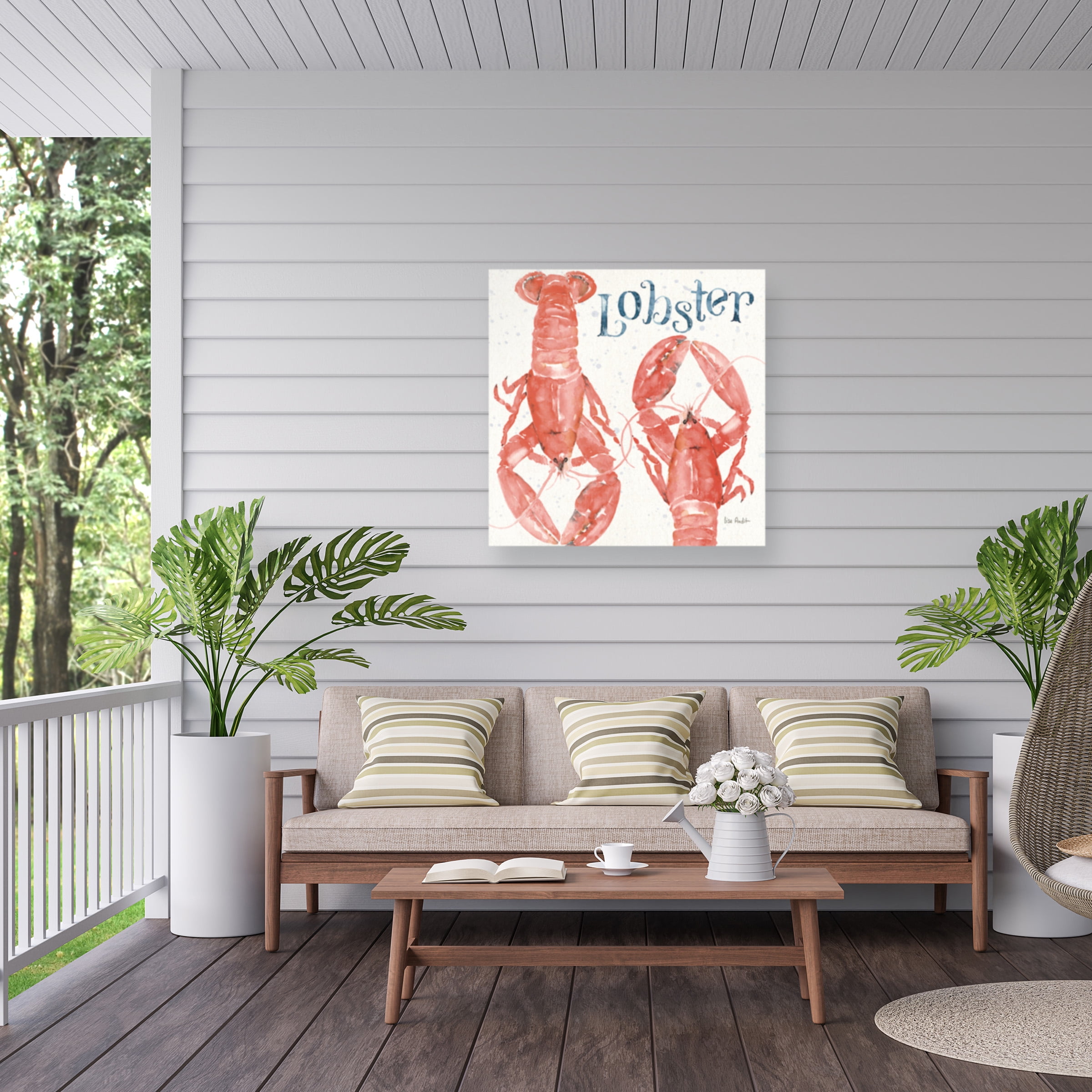 Lisa Audit 'Beach House Kitchen VI' Outdoor Canvas 35x35