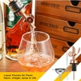 thumbnail image 6 of BlinkLLX 4 Pieces Weighted Stainless Steel Pourers Olive Oil Spout Olive Oil Dispenser Spout Automatic Opening and Closing with Funnel and Brush for Pouring Wine Syrup Kitchen(Rose Gold), 6 of 7