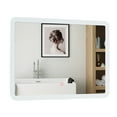 thumbnail image 1 of Costway Wall Mounted Rectangle Bathroom LED Mirror Dimmable Touch 3-Color Frameless, 1 of 10