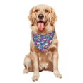 thumbnail image 5 of Naloa Skull blue leaf Dog Bandanas 1PC Washable Triangle Dog Scarfs Premium Durable Fabric, for Small Medium Large Dogs and Cats, 5 of 6